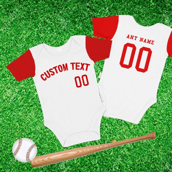 inversión Realista Increíble Jersey de béisbol para bebés personalizado estilo raglan - Etsy México