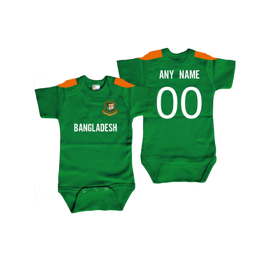 Bangladesh Inspired Cricket Baby Jersey Bodysuit Etsy