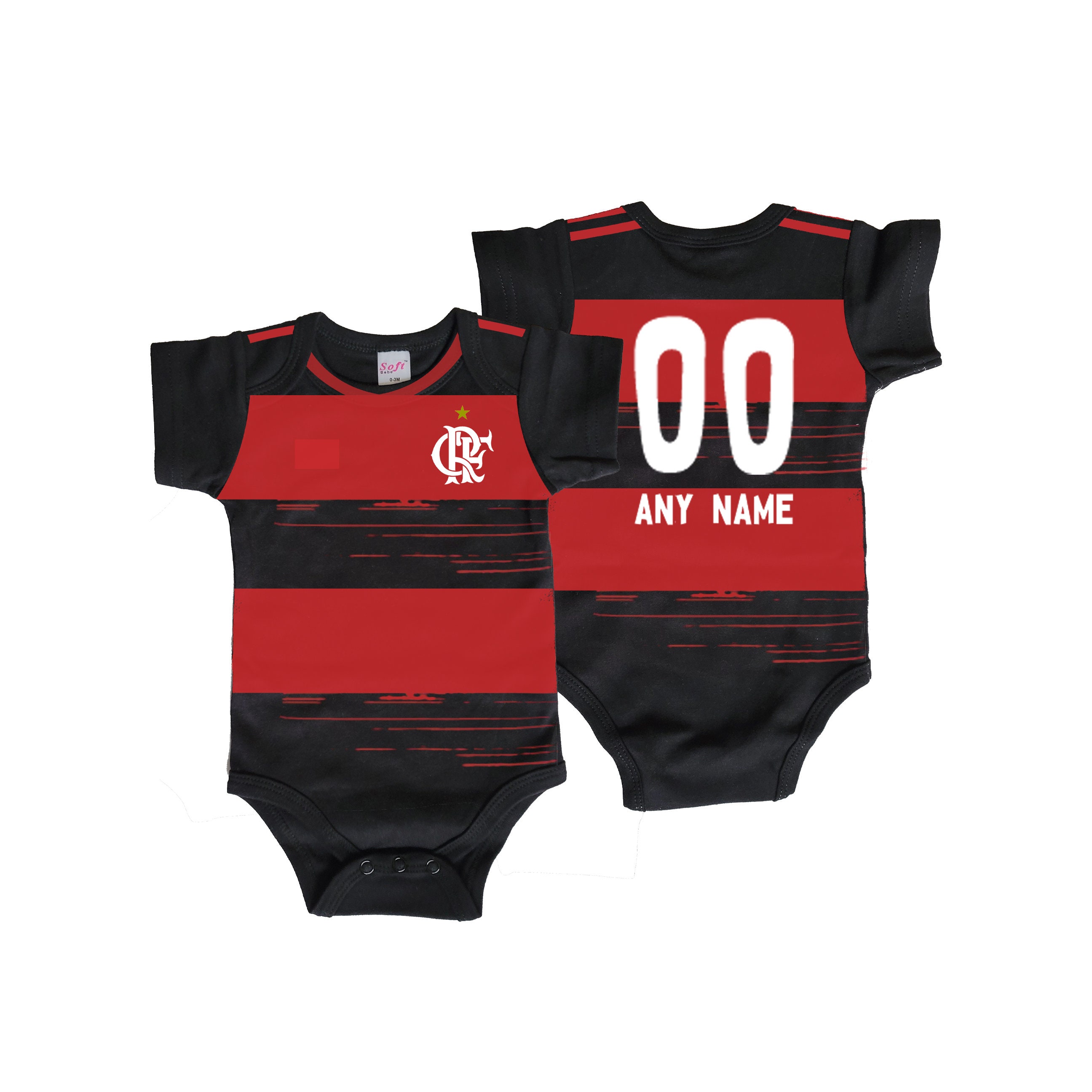 Flamengo Inspired Soccer Baby Jersey Bodysuit Etsy