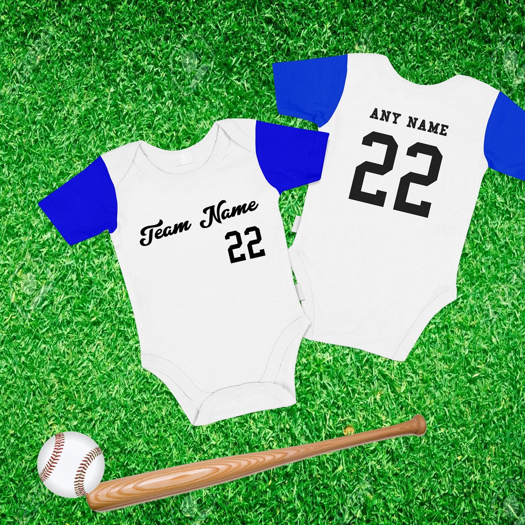 Custom Baby Baseball Jersey Bodysuit raglan Sleeves Etsy