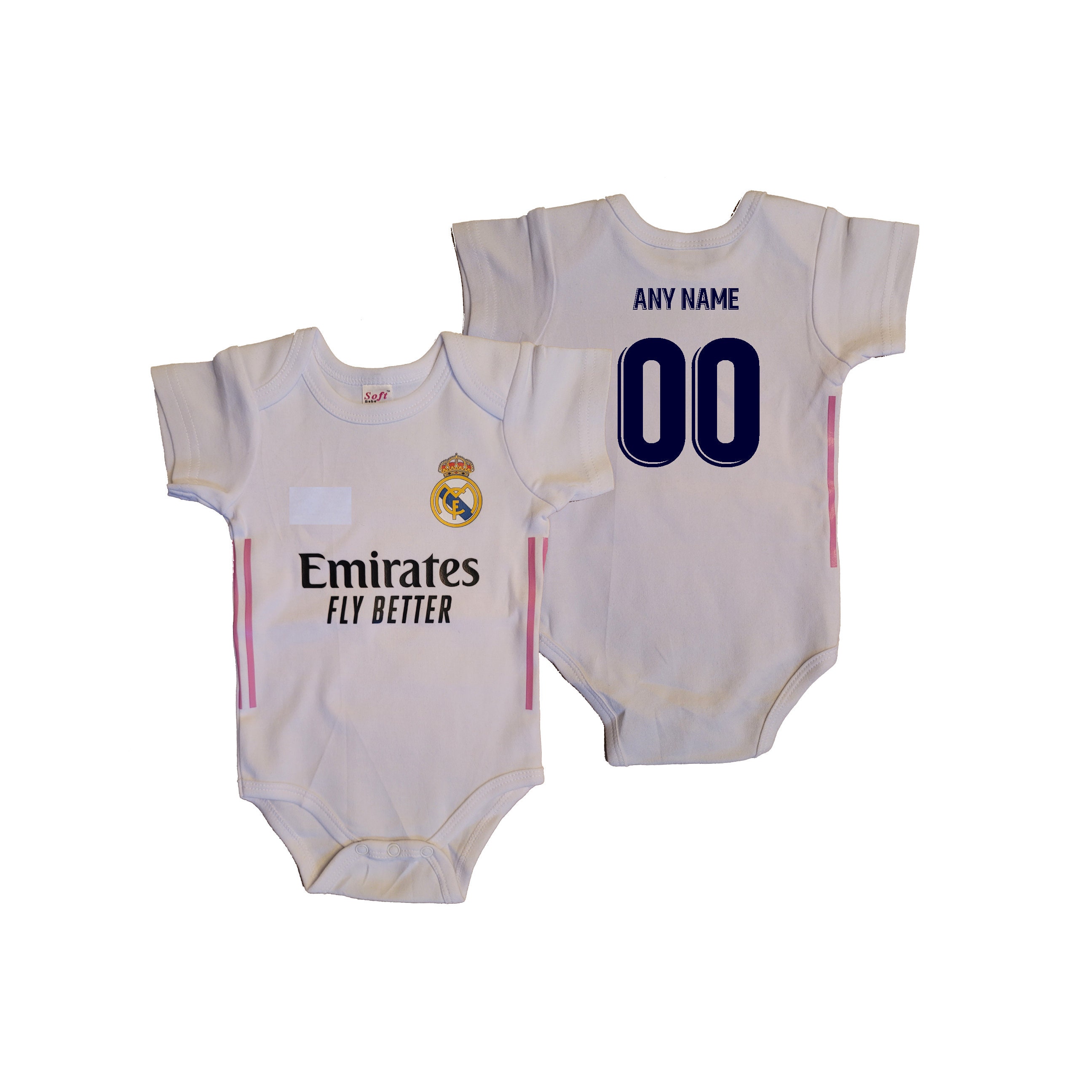 Real Madrid inspired soccer baby jersey bodysuit | Etsy