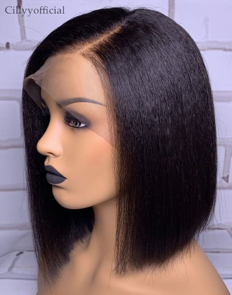 Lace Frontal Wigs Short Wigs Bob Hair 14 inch bob Black Hair Etsy