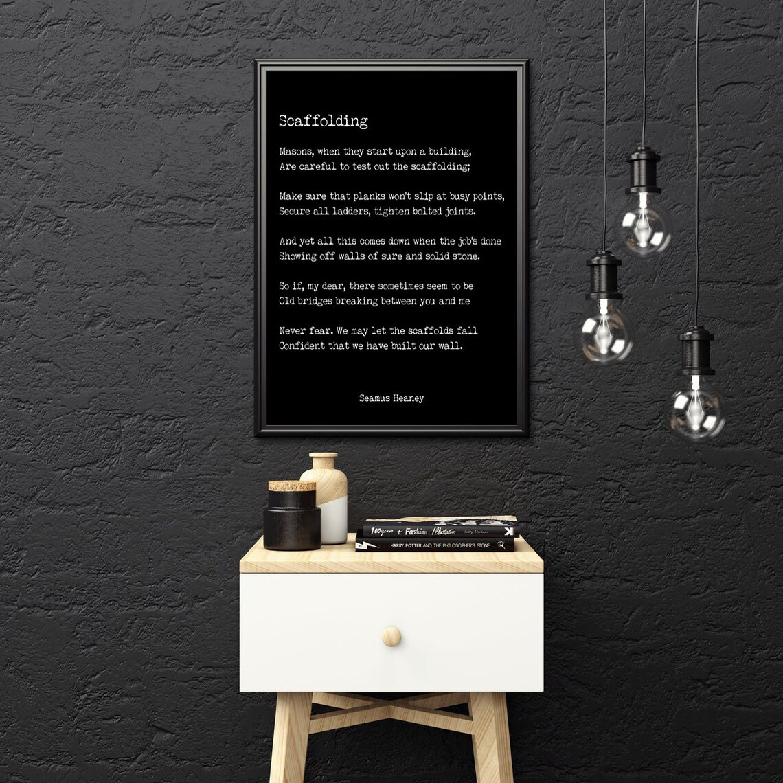 Seamus Heaney Scaffolding Poem Print. Printable INSTANT Etsy