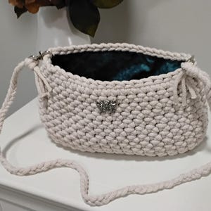 Bolso de crochet, Monedero, Cartera de mano, Monedero, Monedero de cordón de macramé, Bolsos de hombro