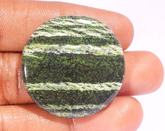 Natural Green Swiss Opal Round Shape Smooth Loose Gemstone, Top Quality Opal Gemstone, 76.30 Ct, 36x36x7 MM T-79