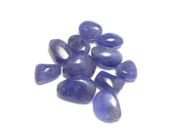 60 Ct. Natural Tanzanite Tumbled Shape Smooth Loose Gemstone, 12 Pc Lot AAA++ Top Quality Tanzanite Gemstone, 12x18 to 14X11 MM M-15059