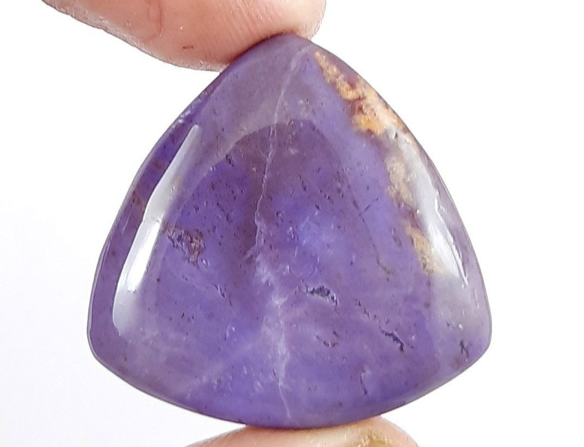 Lavender Quartz Trillion Shape 55Ct. Lavender Quartz Smooth Etsy