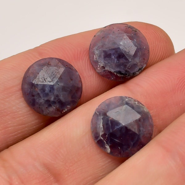 5,95 carati Iolite attraente, sfaccettata, forma rotonda, gemma sciolta, gemma iolite di alta qualità, per realizzare gioielli preziosi, 11x11x3 mm M-2621