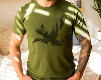 Forest Duck Graphic Tee, Outdoors Adventure Shirt