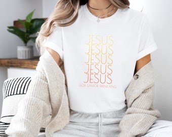 Camiseta "Jesús es Rey": Ropa con versículos bíblicos cristianos