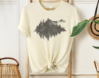 Forest Mountain Graphic Tee, Outdoorsy Women's T-shirt