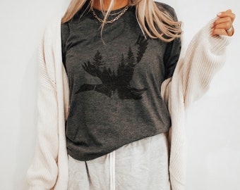 Forest Duck Graphic Tee, Womens Camping Shirt