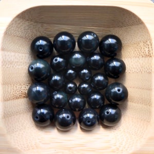 Black Obsidian Beads