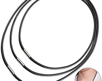Leather cord for pendant sold by the meter or with a quick-release swivel clasp
