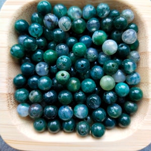 Moss Agate Beads
