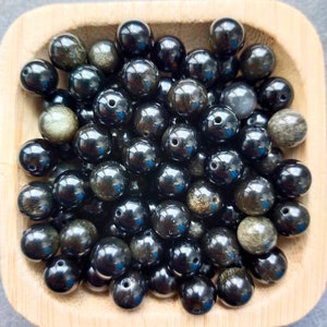 Golden Obsidian Beads