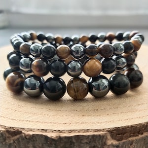 Triple protection: Hematite, Black Obsidian and Tiger&#39;s Eye
