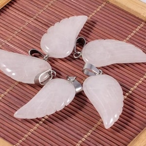 Rock Crystal / Angel Wing Quartz Pendant
