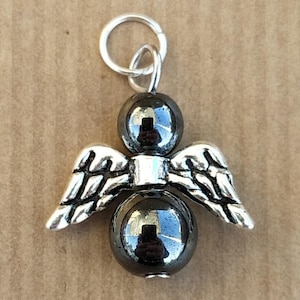 Pendentif En Hématite Et Argent 925 - Poids 6,9 G - Pierre Noire, Occasion En Bon état