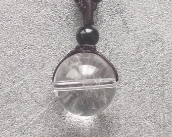 Rock Crystal / Quartz Ball Pendant