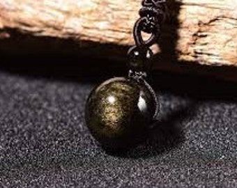 Golden obsidian ball 16 mm