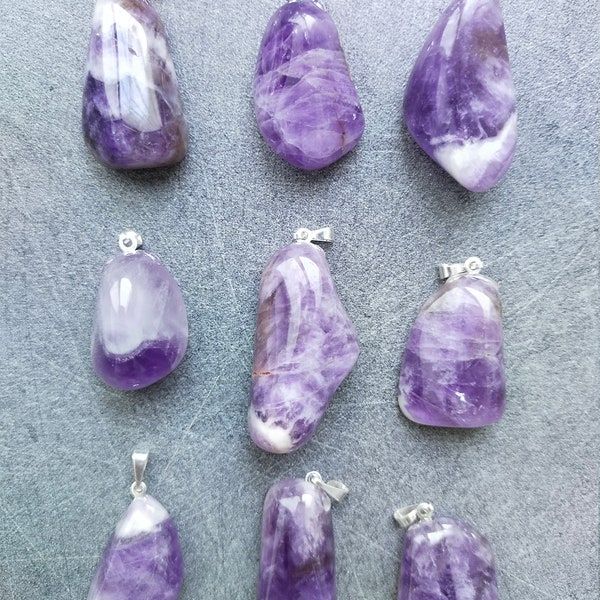 Pendentif amethyste chevron