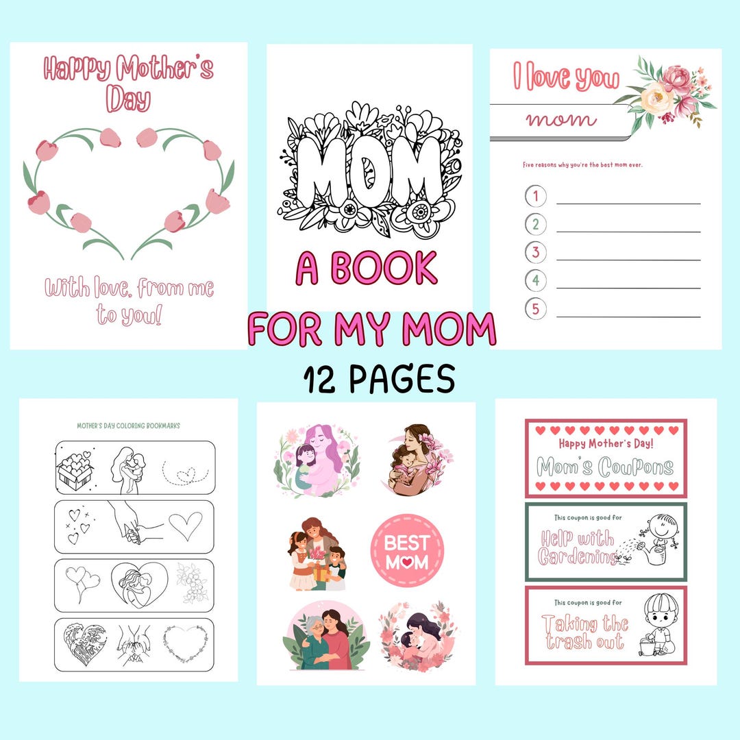 1st Mothers Day Gift, Printable Mothers Day Coloring Page All About My ...