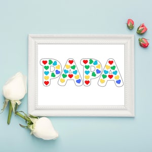 Fathers Day o Happy Birthday Coloring Page, Dad gift from kids, Fathers day kids activity. Letter format and A4.