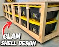 12 Tote Storage // Mobile Storage Work Table Digital Plans // Garage Storage // Mobile Garage Storage // Rolling Storage With Video Tutorial