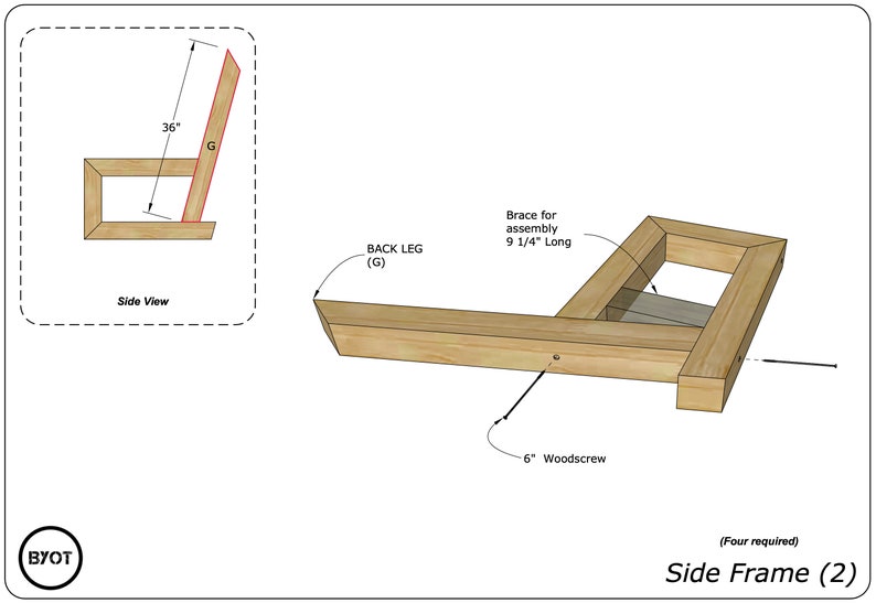 DIY Modern Outdoor Sofa Plans - Etsy