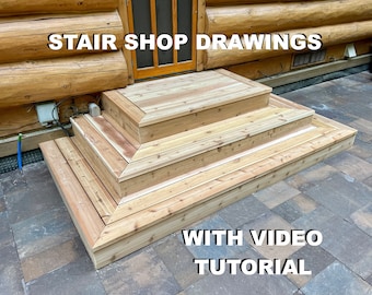 Pyramid Stair Plans // PDF Shop Drawings With Video Tutorial