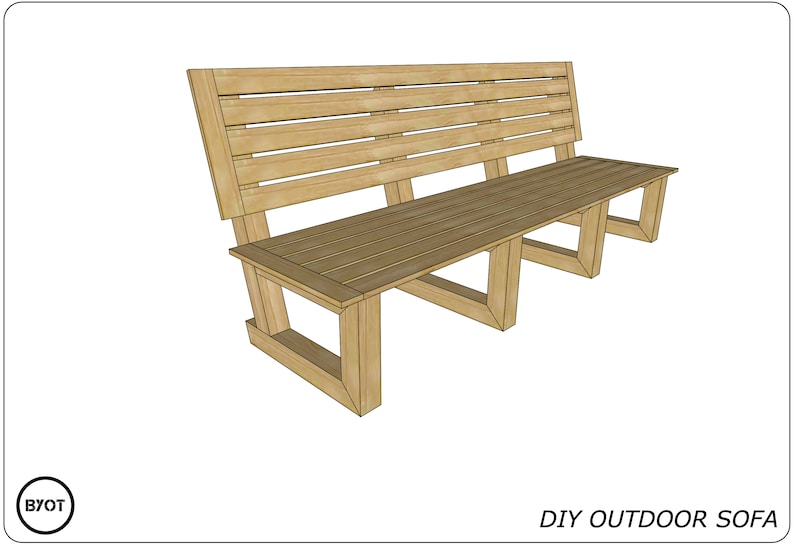 DIY Modern Outdoor Sofa Plans Etsy