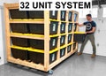 Mobile Storage System Digital Plans // Garage Storage // Mobile Garage Storage // Rolling Storage With Video Tutorial // 32 Tote Storage