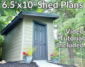 Lean-To Shed Plans // 6.5x10 PDF Shop Drawings