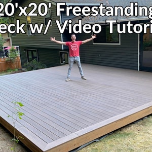 Freestanding Deck Plans with Step By Step Video Tutorial