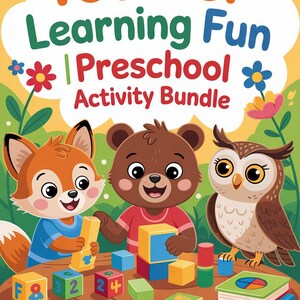 Toddler Learning Fun | Preschool Activity Bundle | Printable Learning ...