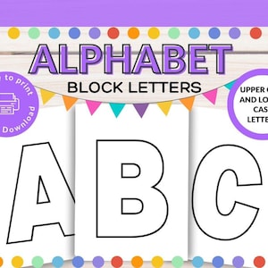 Letras mayúsculas del alfabeto para niños / Actividades para la escuela en casa / Letras mayúsculas y minúsculas imprimibles / Aprender el abecedario / Reconocimiento de letras / Manualidades para niños