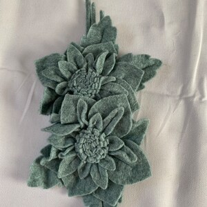 Green felt corsage