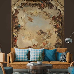 Vintage Renaissance Art Wallpaper Peel & Stick or Non Woven Greek Mythology Ancient Mural Bohemian Olympus Wall Home Art Vertical Wallpaper