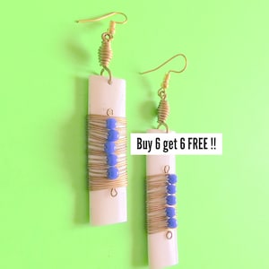 575 Wholesale Bone Earrings, Brass Earrings Bulk, African Earrings, Earring Set, Earring For Women, African Clothing For Women, Gift For Her