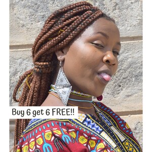 148 Aluminum Earrings Dangle, Aluminum Jewelry, Boho Style Dangle Earrings, Ethnic Earrings, African Earrings, African Jewelry, Earrings