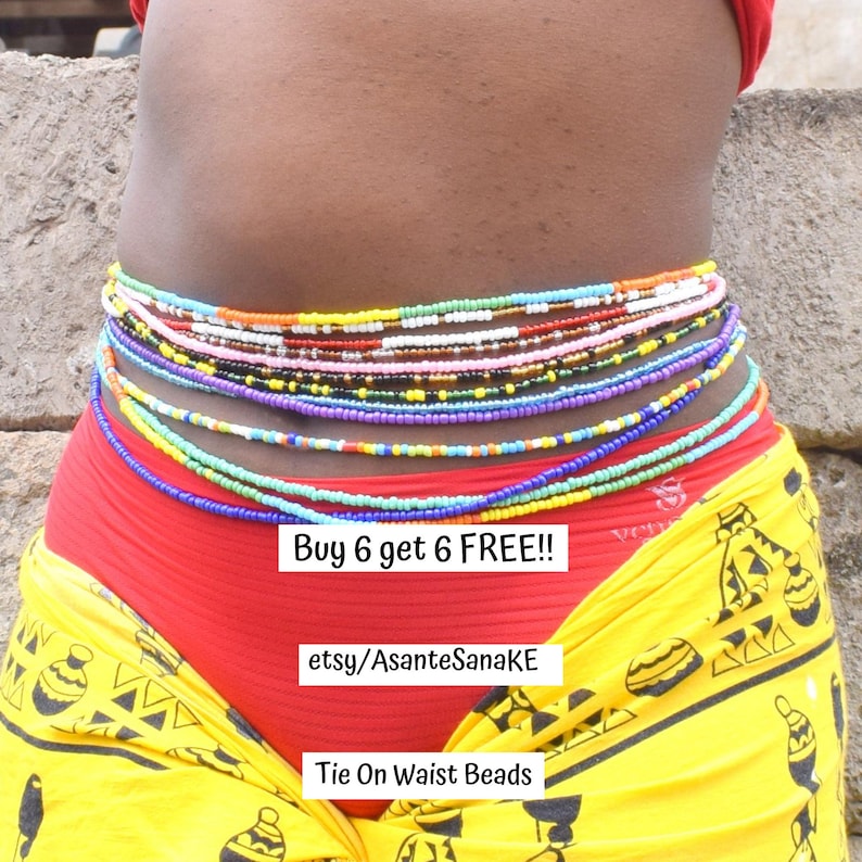 TIE ON Stomach Beads Waist Beads Waist Beads for Weight Etsy