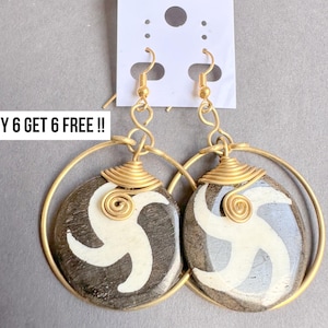 677 Earrings, Earrings Set, Brass Earrings Dangle, Bone Jewelry, African Earrings, Gifts For Her, Personalized Gift, Boho Earrings, Gift