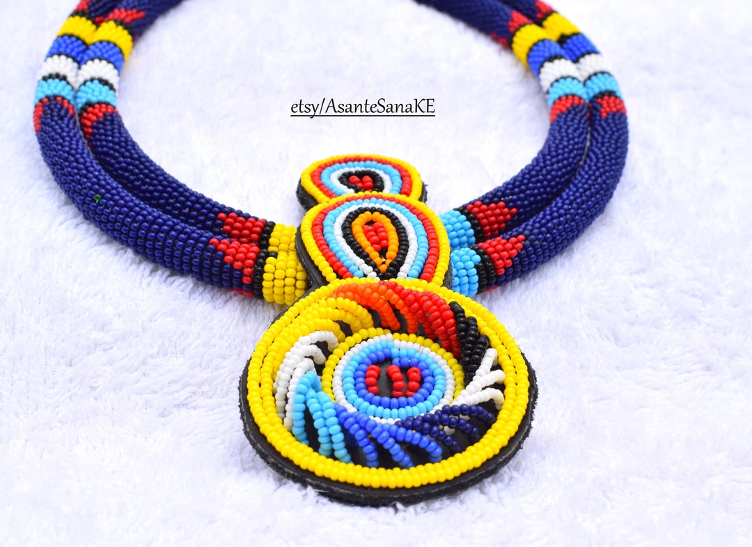 Zulu Bead Necklace Zulu Necklace African Necklace Bead Etsy