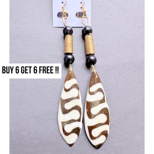 664 Earrings, Statement Earrings, Earring Set, Bone Earrings, Brass Earrings Dangle, African Earrings, Boho Earrings, Gifts For Her, Jewelry