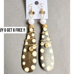 681 Earrings Set, Brass Earrings Dangle, Bone Jewelry, African Earrings, Bulk Earrings, Gifts For Her, Personalized Gift, Birthday Earrings.