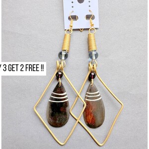 661 Jewelry, Bone Jewelry, African Jewelry, African Earrings, Earrings Set, Boho Style Earrings, Brass Earrings Dangle, Earrings For Women.