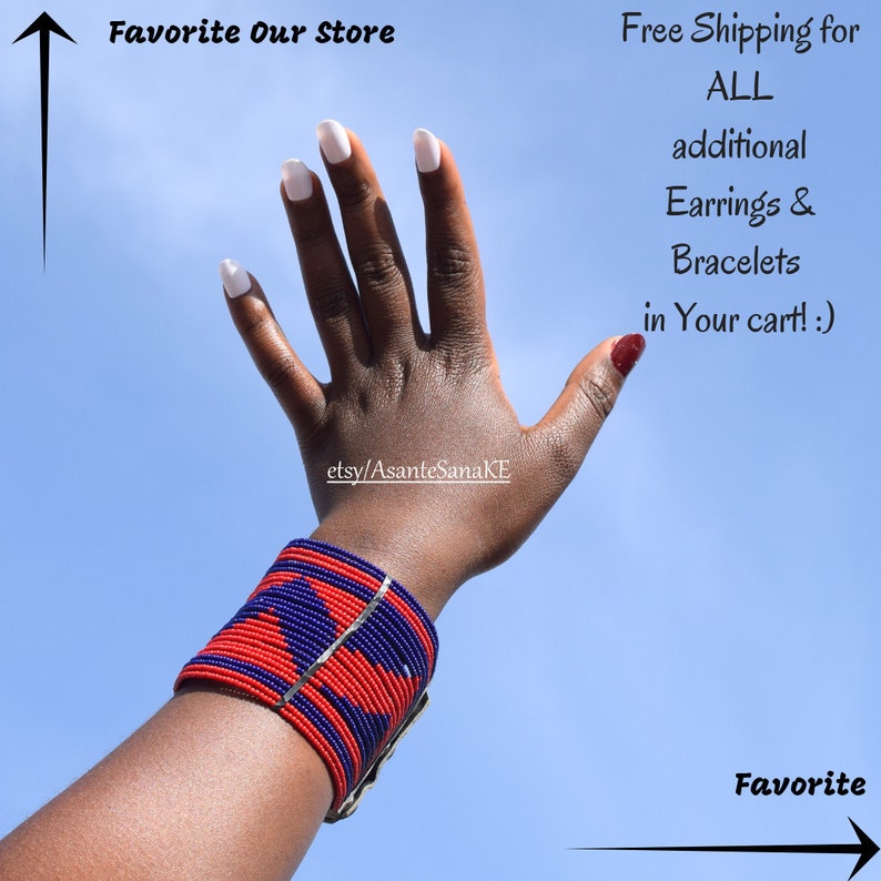 Statement Earring Kenya Earring Hoop Earring Africa Earring Masai Jewelry Kenya Jewelry Afr ON SALE Zulu Bead Earring Fulani Earring