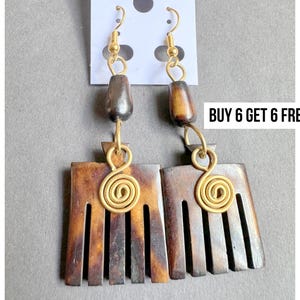 697 Earrings, Statement Earrings, Gift, Gift for Her, Earring Set, Bone Earrings, Brass Earrings, African Earrings, Boho Earrings, Jewelry.