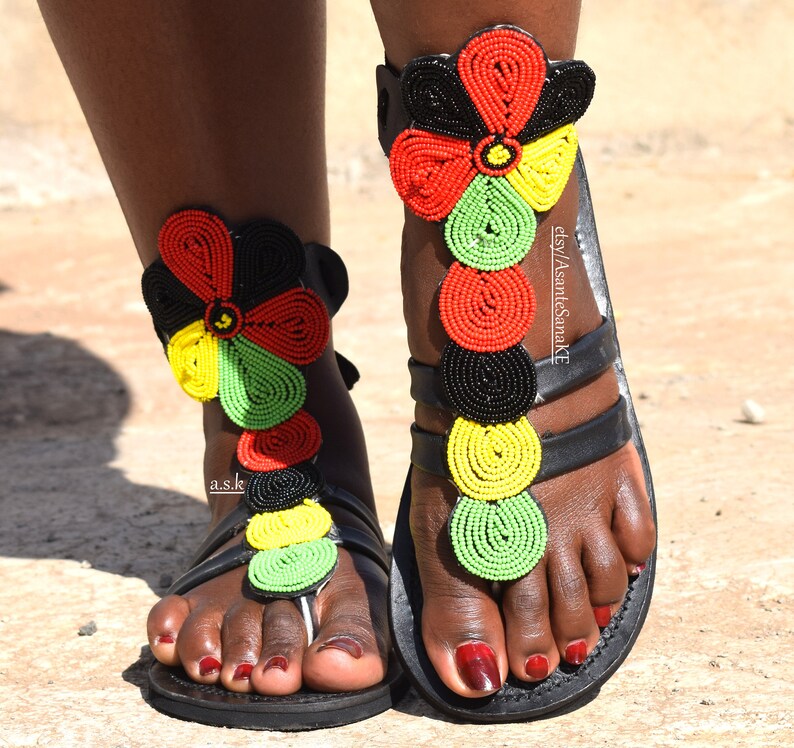Africa Shoe African Clothing For Women Africa Sandal Leather Sandal ON SALE Bohemian Shoe Sandal Woman Masai Sandal Shoe Woman Afric